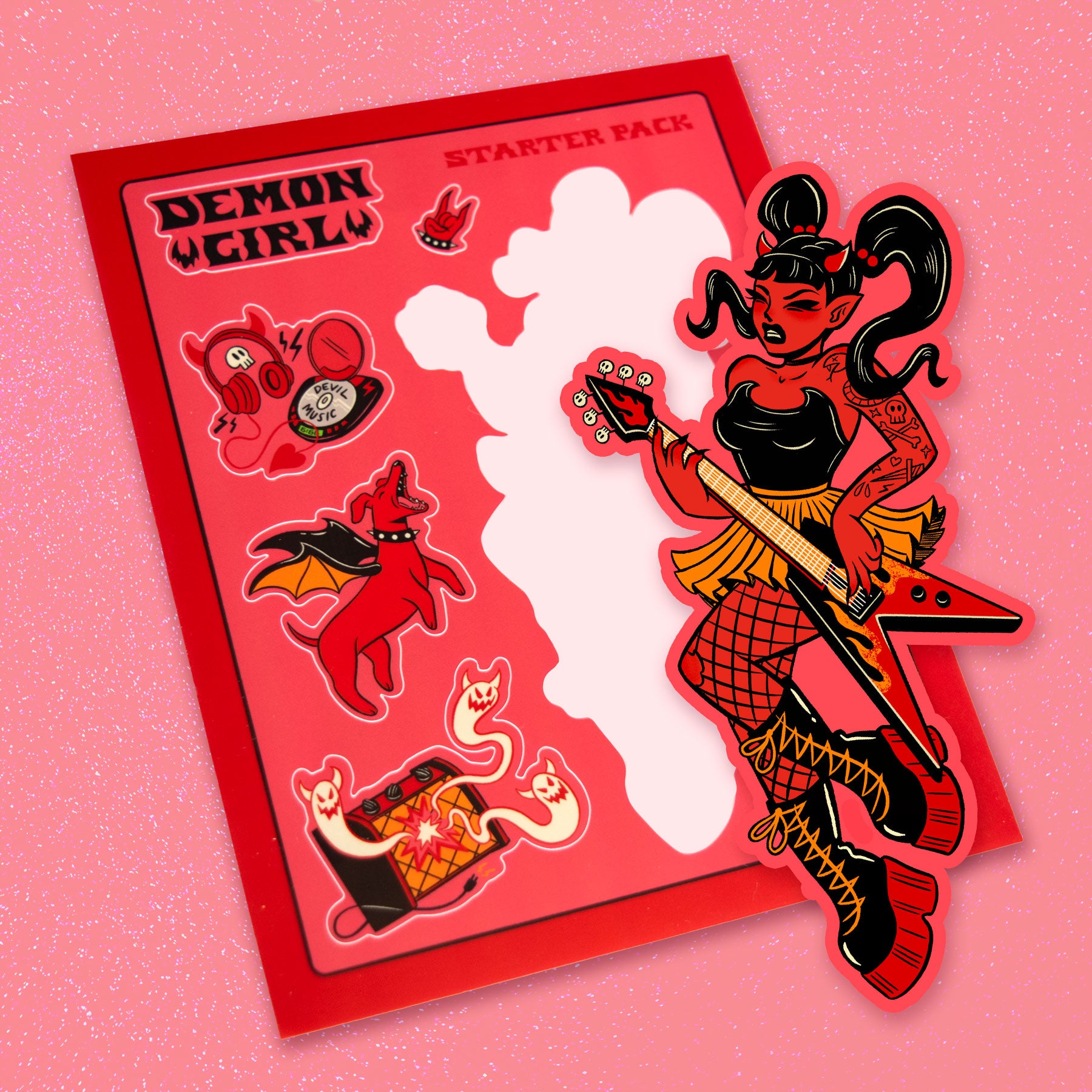 Demon Girl Sticker Sheet