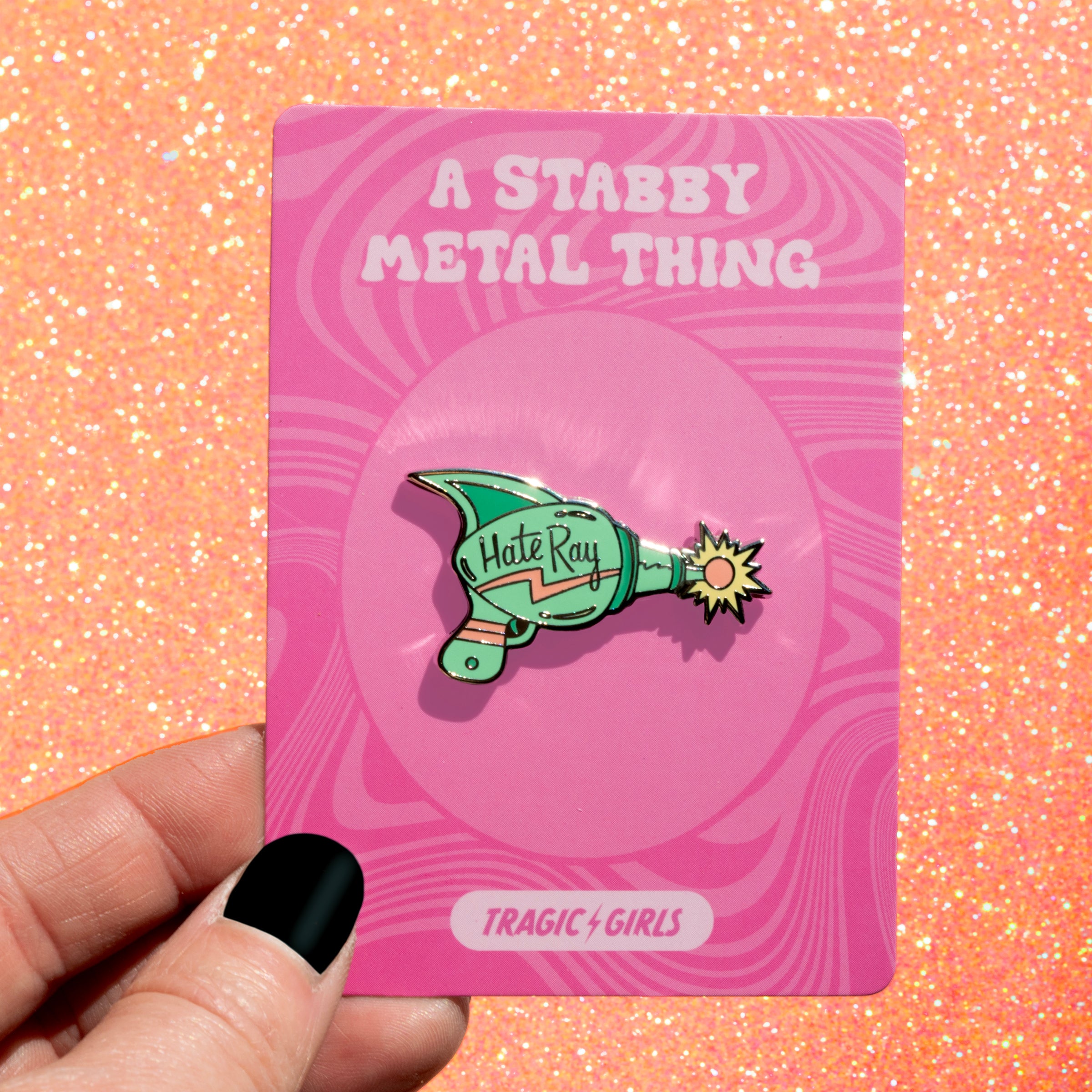 Hate Ray Enamel Pin