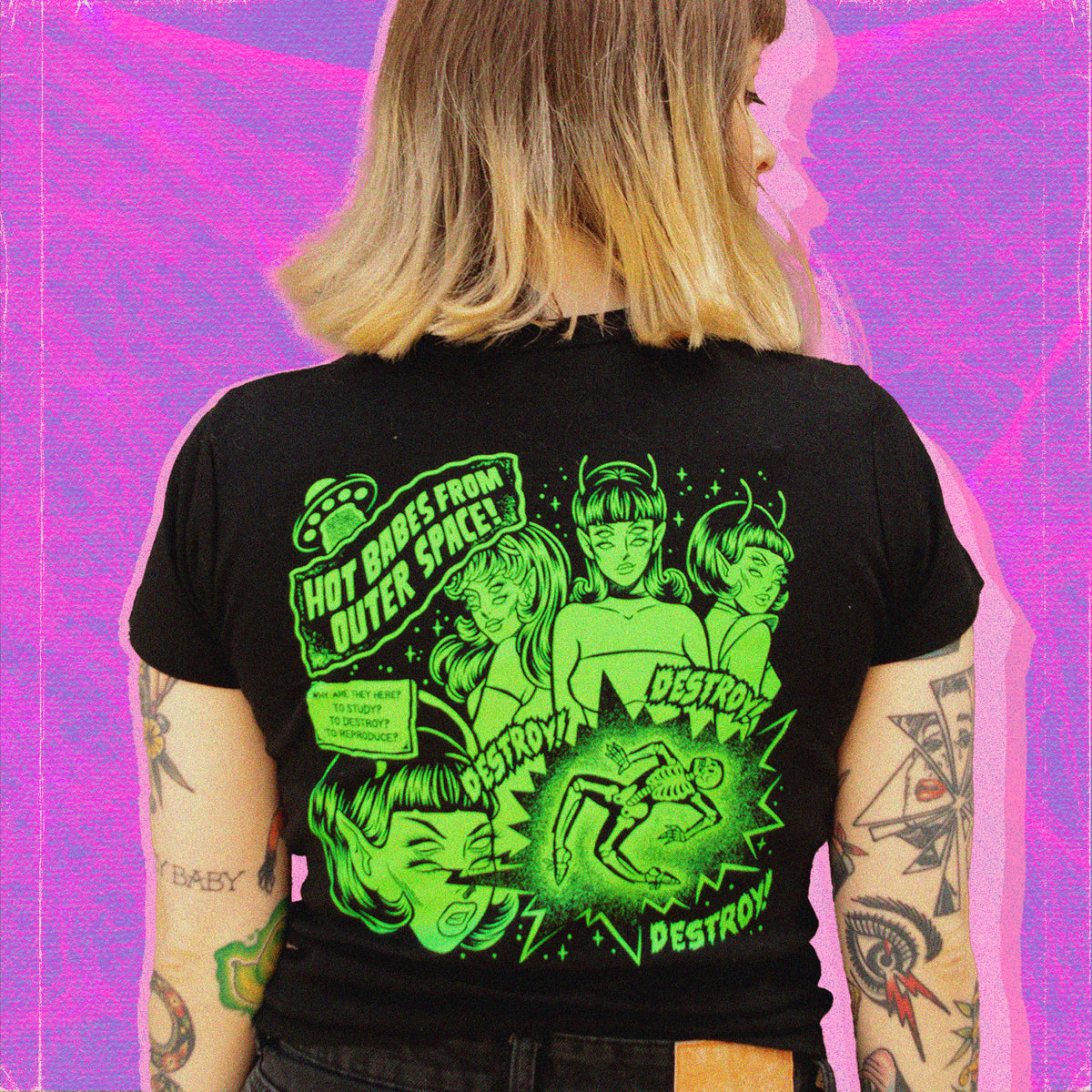 Destroy Black Baby Tee