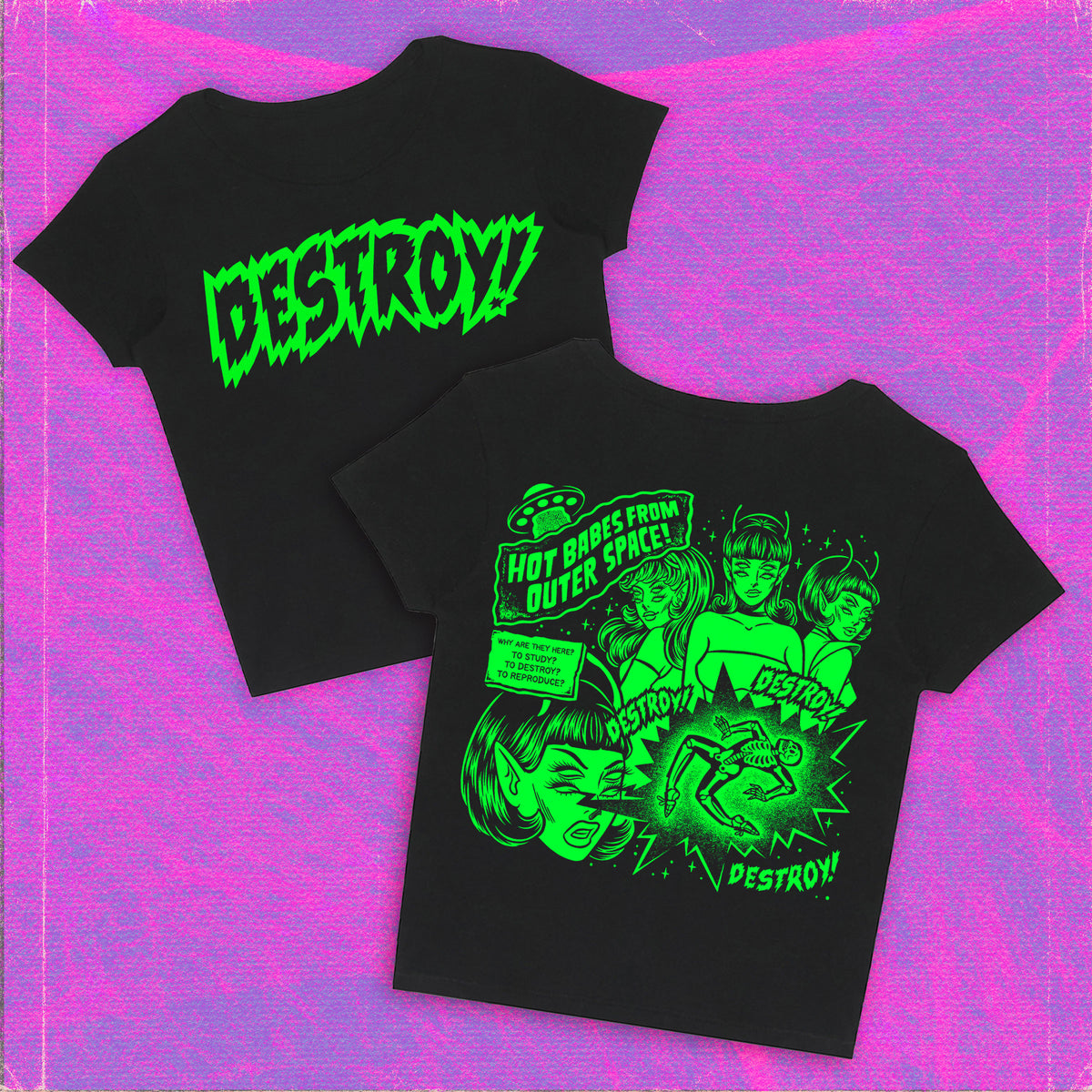 Destroy Black Baby Tee