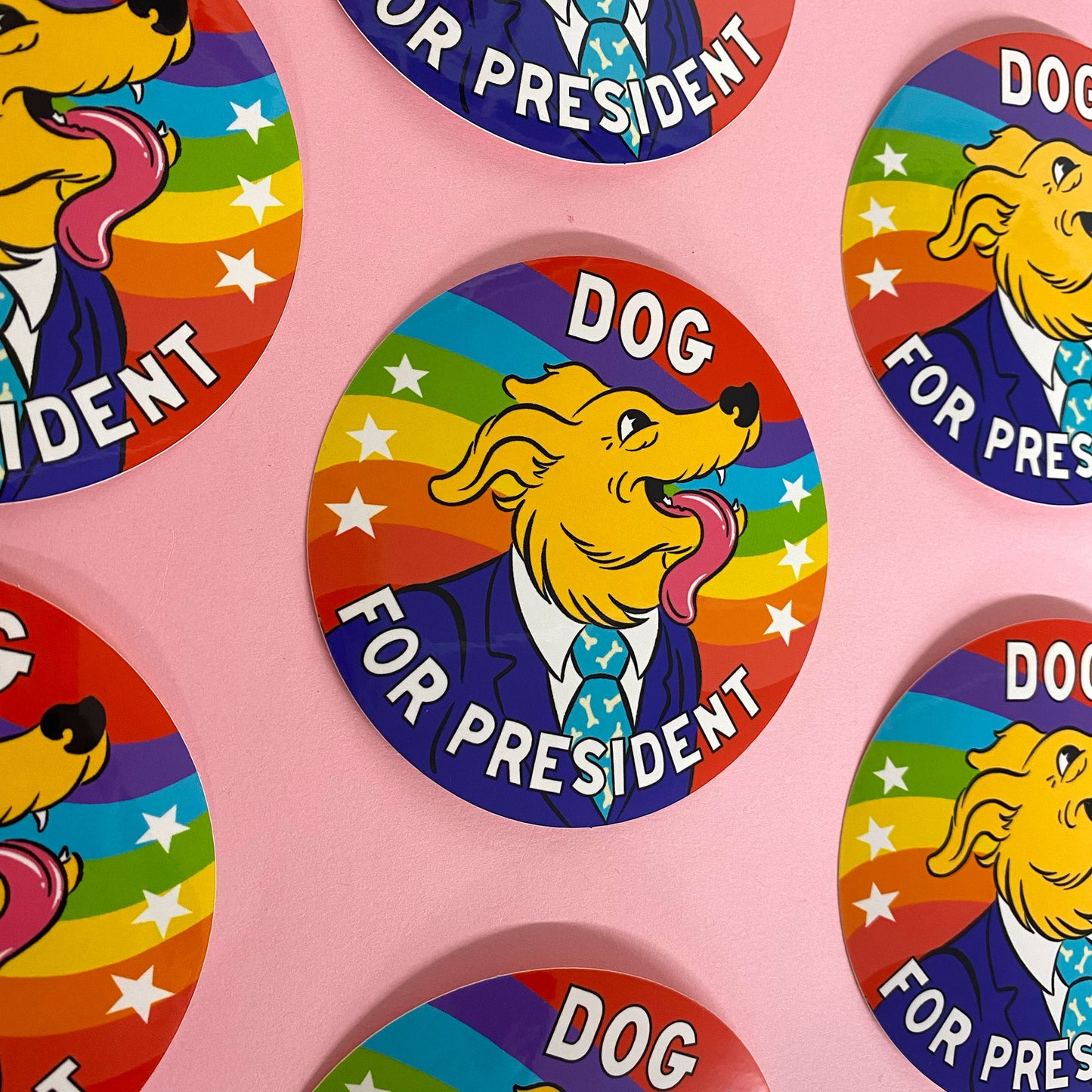 Dog For President Sticker