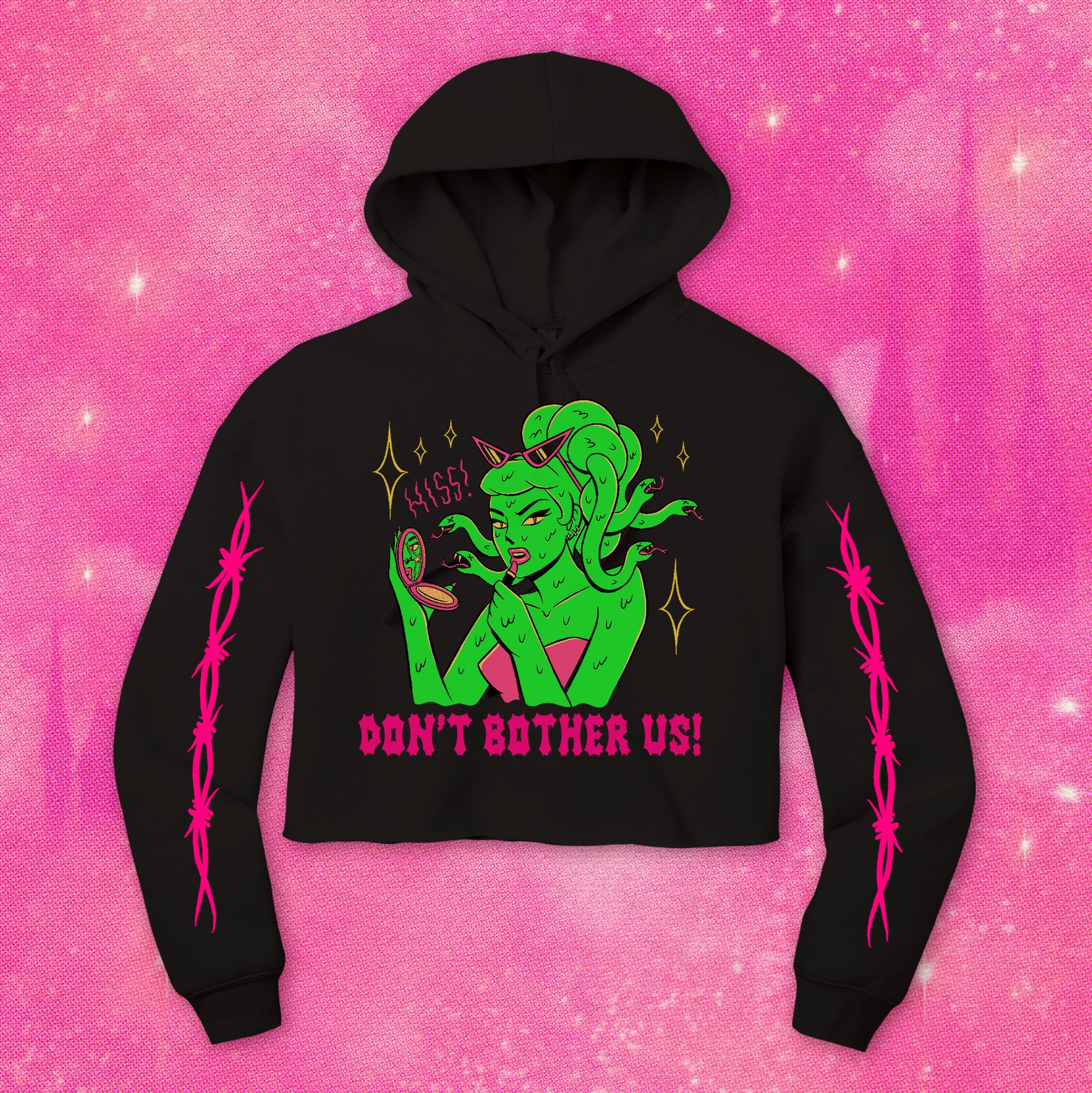 Don't Bother Us Cropped Hoodie