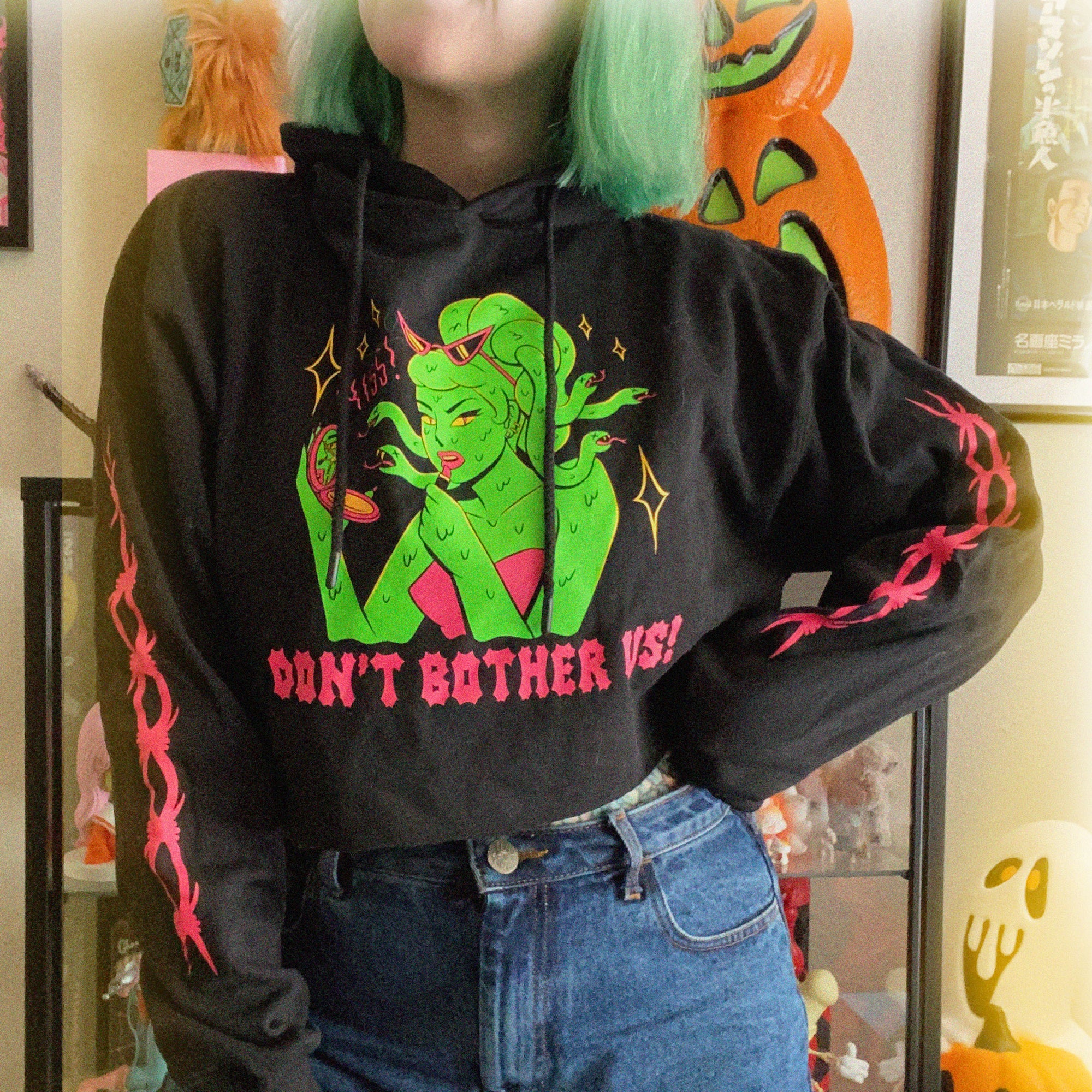 Don't Bother Us Cropped Hoodie