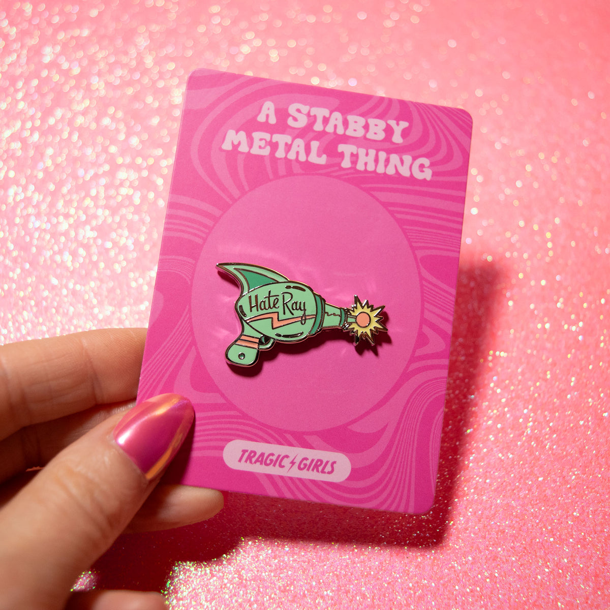 Hate Ray Enamel Pin