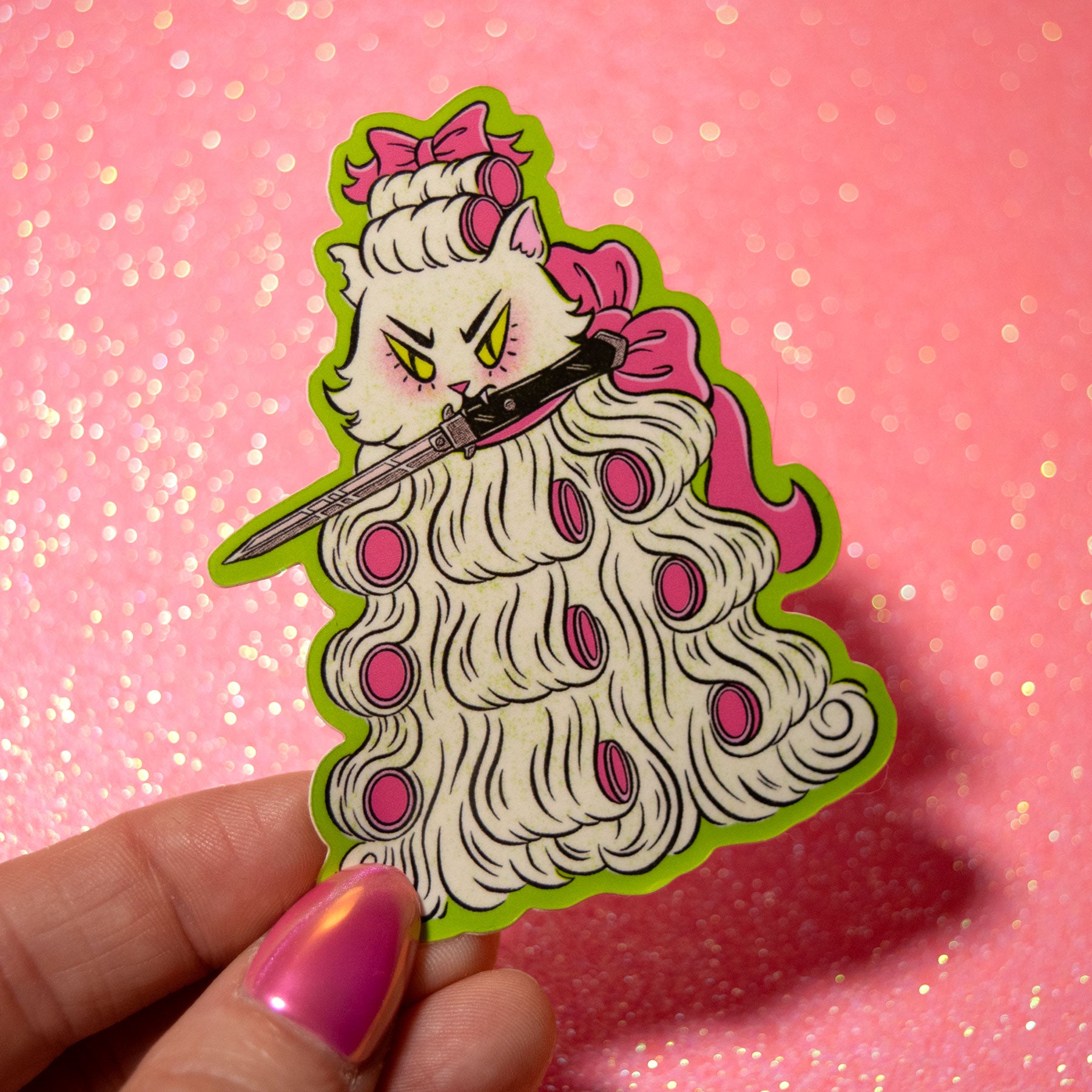 Knife Cat Sticker