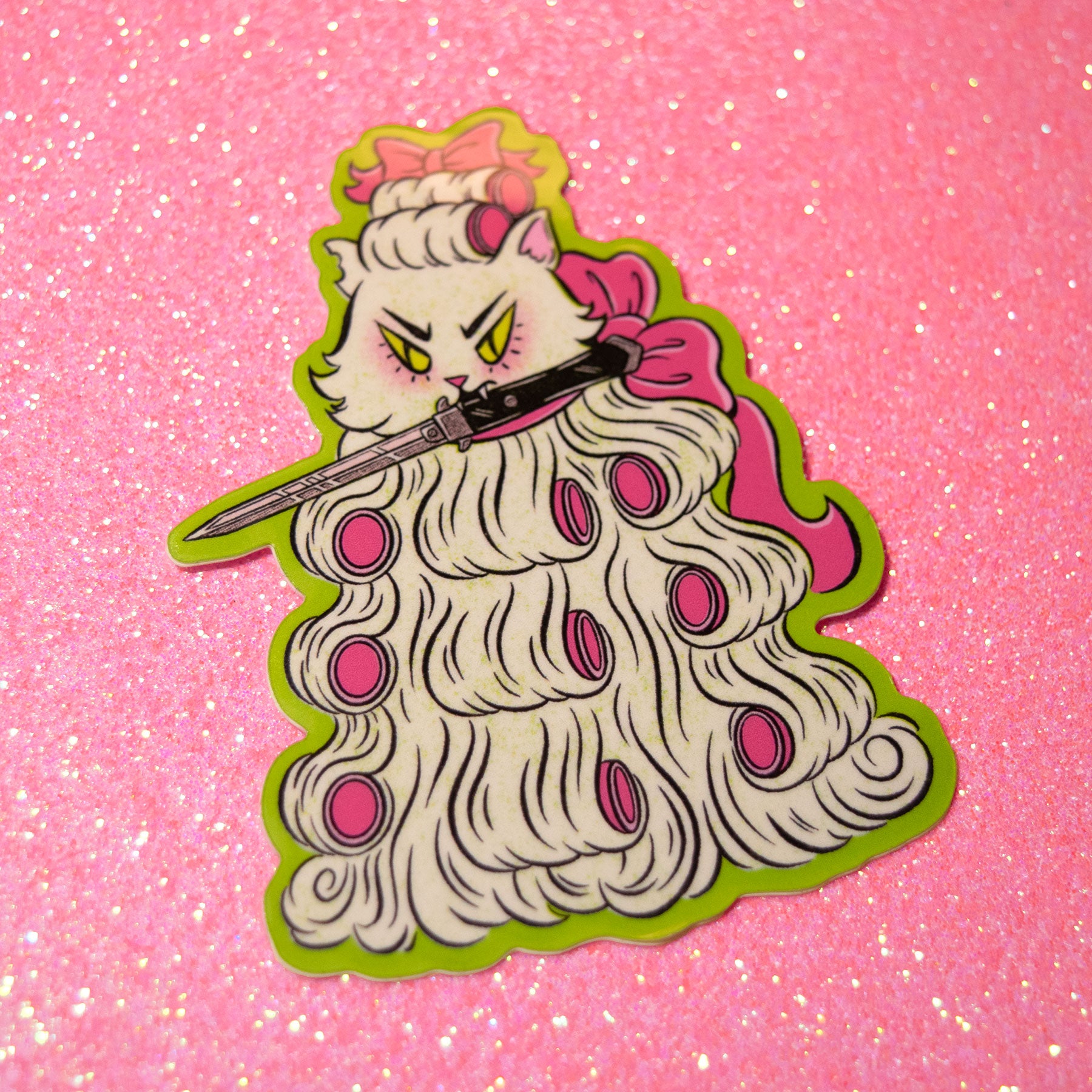 Knife Cat Sticker