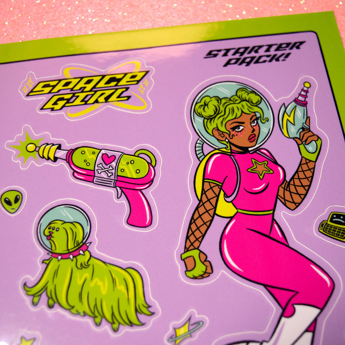 Space Girl Sticker Sheet
