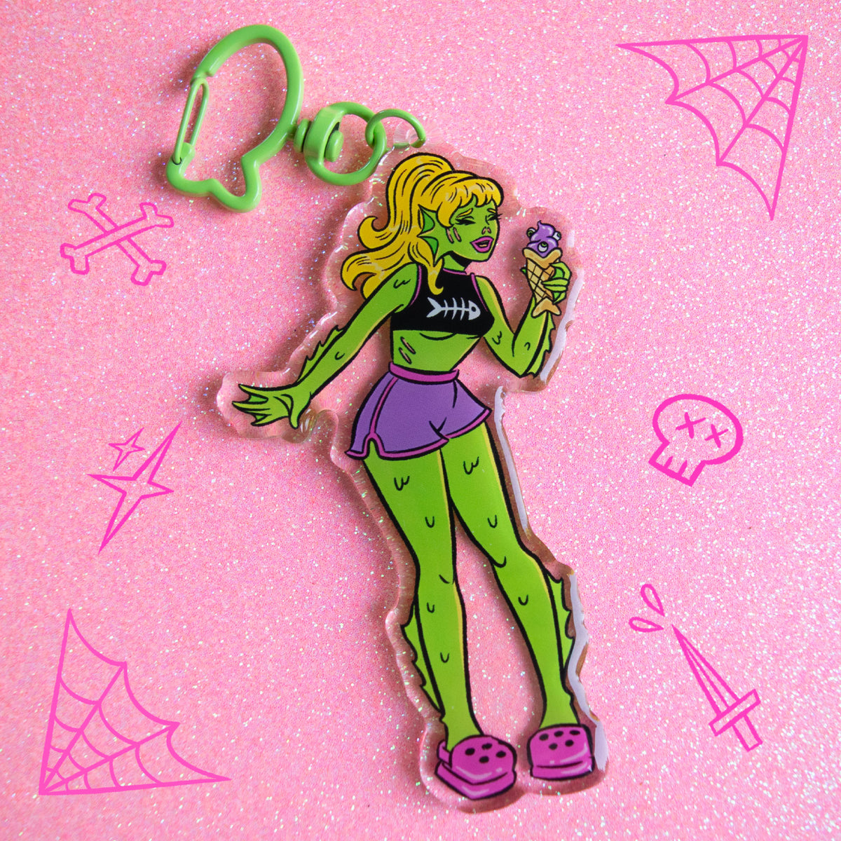 Monster Girls Swampie Keychain