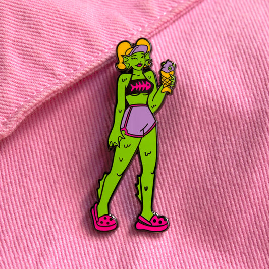 Swampy Enamel Pin