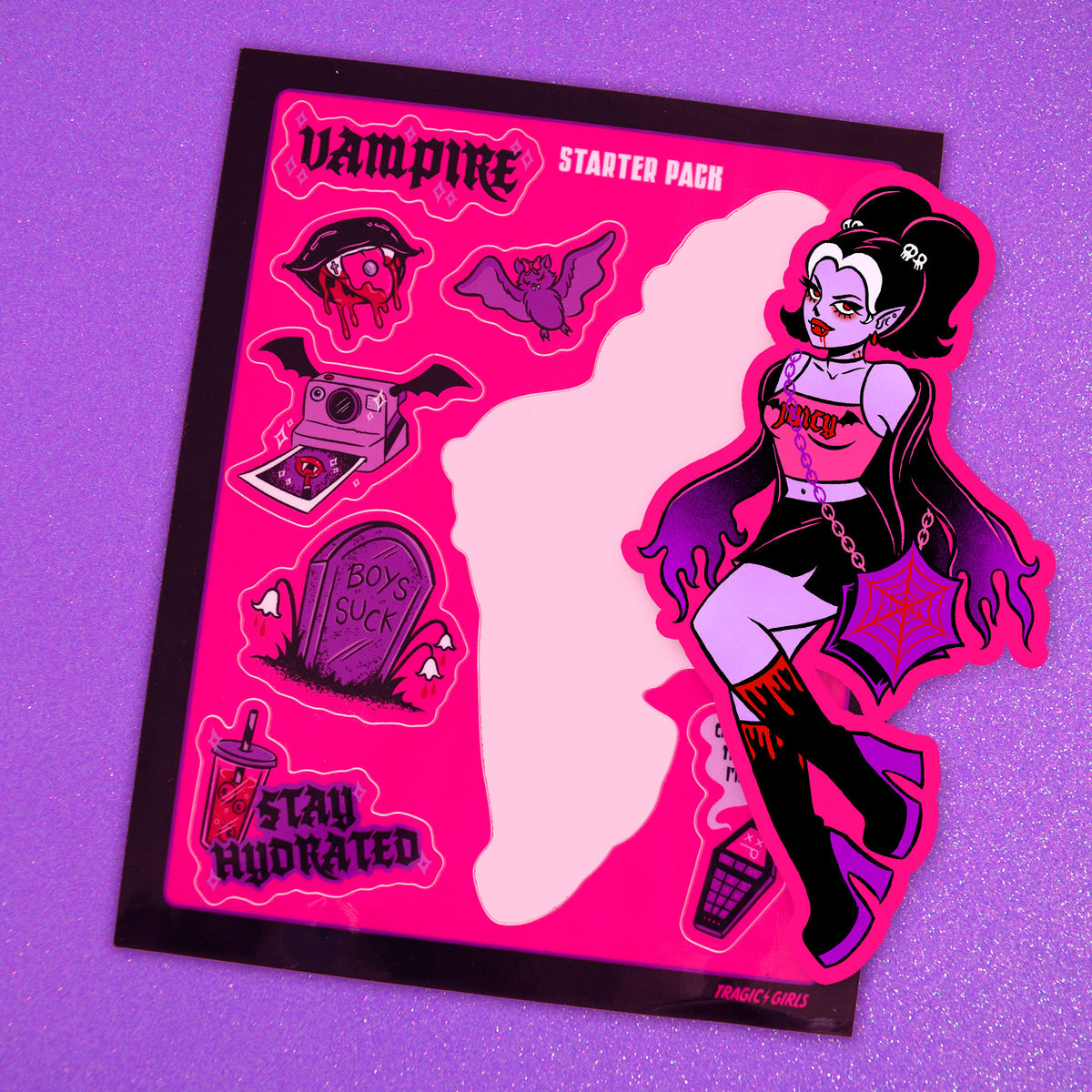 Vampire Girl Sticker Sheet
