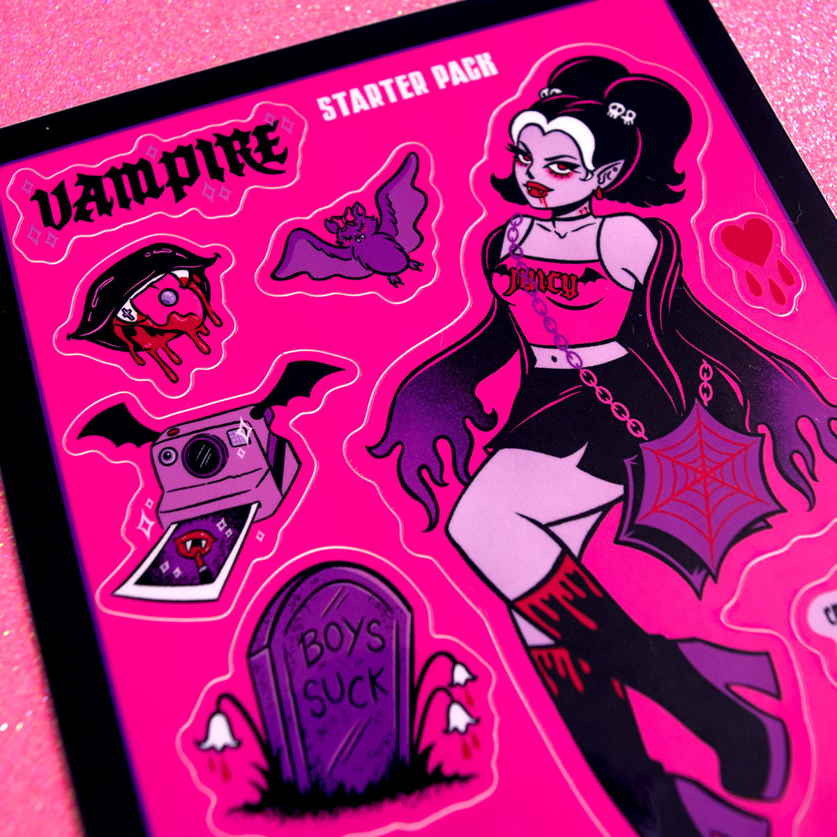 Vampire Girl Sticker Sheet